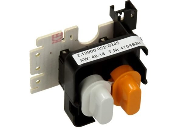 Skalbimo mašinos Miele jungtukas. PUSH BUTTON SWITCH 2.12900.032CAS.WHITE Skalbimo mašinų jungikliai ir klavišai