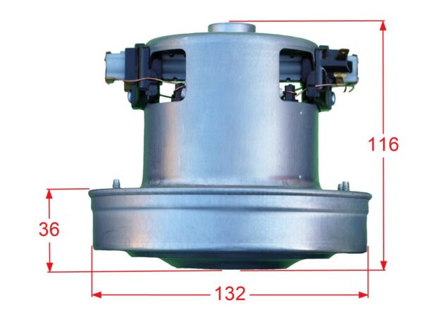 Dulkių siurblio variklis universalus 1800W, 230V, H=115mm, h=37mm, Ø130mm Dulkių siurblių varikliai akumuliatoriai baterijos pakrovėjai