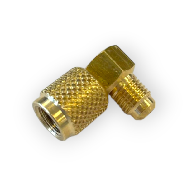 Adapteris 90 laips. varžtas 1/4 x 1/4 Šaldytuvų movos, adapteriai, veržlės ir sujungimai