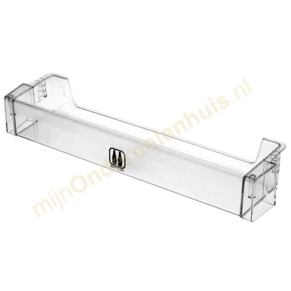 Šaldytuvo WHIRLPOOL / INDESIT apatinė durų lentyna, 445x105x70mm,orig. Buitinių šaldytuvų laikikliai, stalčiai, lentynos ir kitos plastmasinės detalės