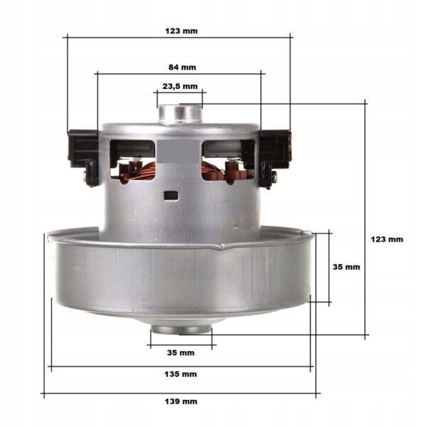 Dulkių siurblio variklis, 2050W, SAMSUNG, aukštis 123mm, Ø34xØ134mm.VCM-M10GUAA, D=134mm, H=123mm Dulkių siurblių varikliai akumuliatoriai baterijos pakrovėjai