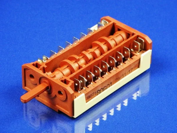 Orkaitės AEG, ELECTROLUX, IKEA, ZANUSSI, REX, JUNO, padėčių perjungėjas (komutatorius), 10 padėčių (0+9), orig. Elektrinių viryklių perjungėjai,jungikliai taimeriai