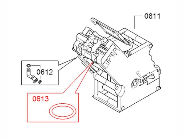 Tarpinė kavos aparatui BOSCH, SIEMENS, 46x38x4mm O-ring, (preso),1vnt Kavos aparatų tarpinės, žarnelės ir vamzdeliai