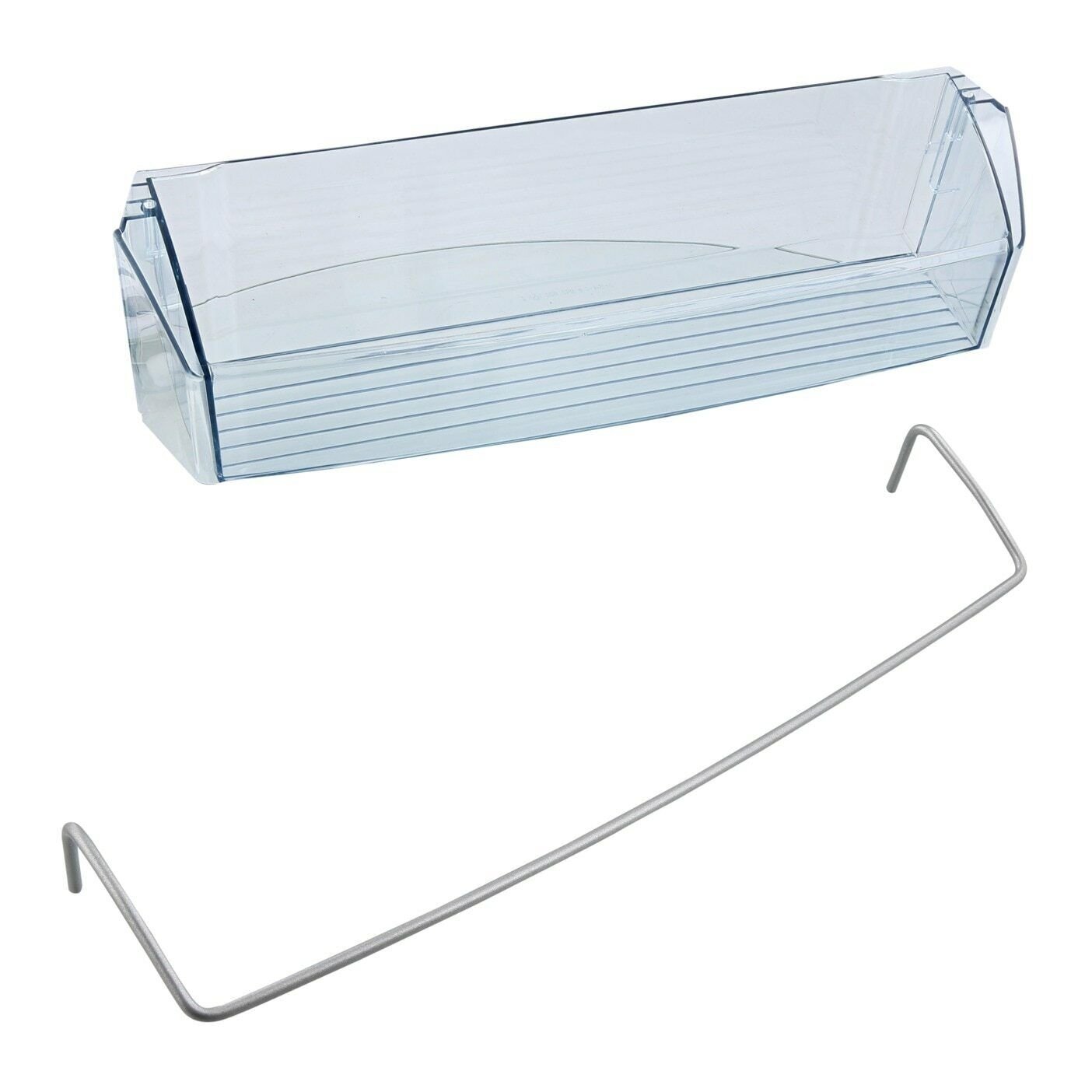 Šaldytuvo AEG, ELECTROLUX, ZANUSSI durų lentynėlė, 420x115x115mm, apatinė, orig. Buitinių šaldytuvų laikikliai, stalčiai, lentynos ir kitos plastmasinės detalės