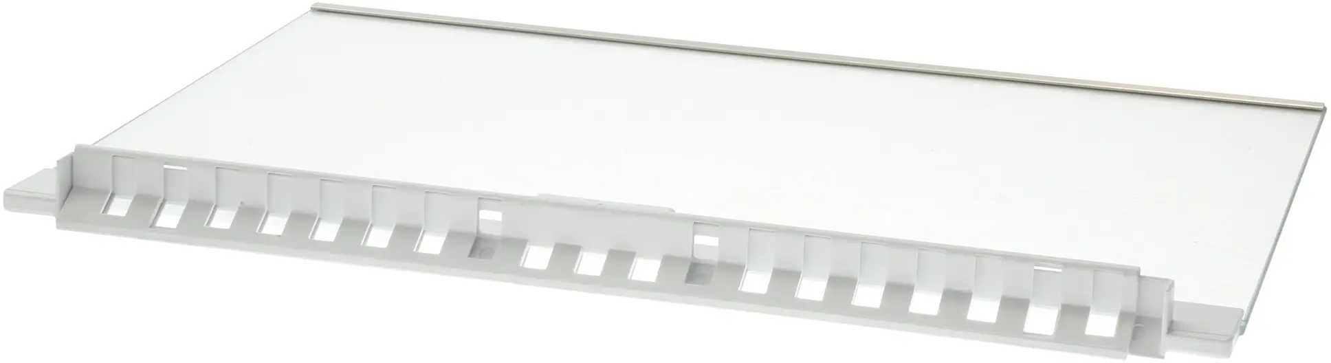 Šaldytuvo BOSCH, SIEMENS stiklinė lentynėlė virš daržovių stalčiaus 470 x 305 mm,orig. Buitinių šaldytuvų laikikliai, stalčiai, lentynos ir kitos plastmasinės detalės