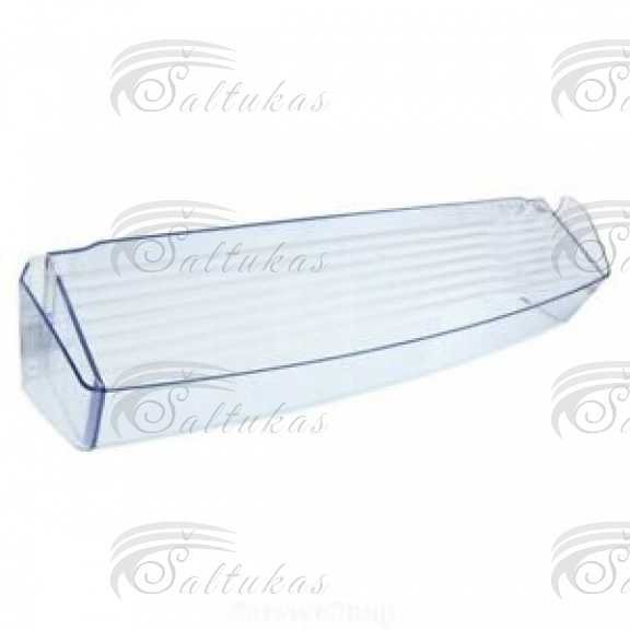 Šaldytuvo AEG, ELECTROLUX durų lentynėlė, apatinė, 485x119x67/113mm Buitinių šaldytuvų laikikliai, stalčiai, lentynos ir kitos plastmasinės detalės
