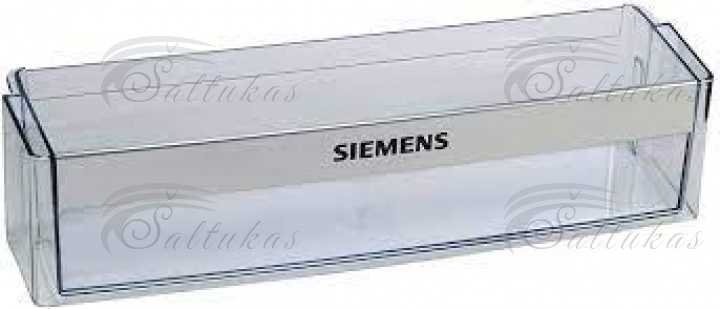 Šaldytuvo BOSCH, SIEMENS durų lentynėlė  430x100x115mm, apatinė,orig. Buitinių šaldytuvų laikikliai, stalčiai, lentynos ir kitos plastmasinės detalės