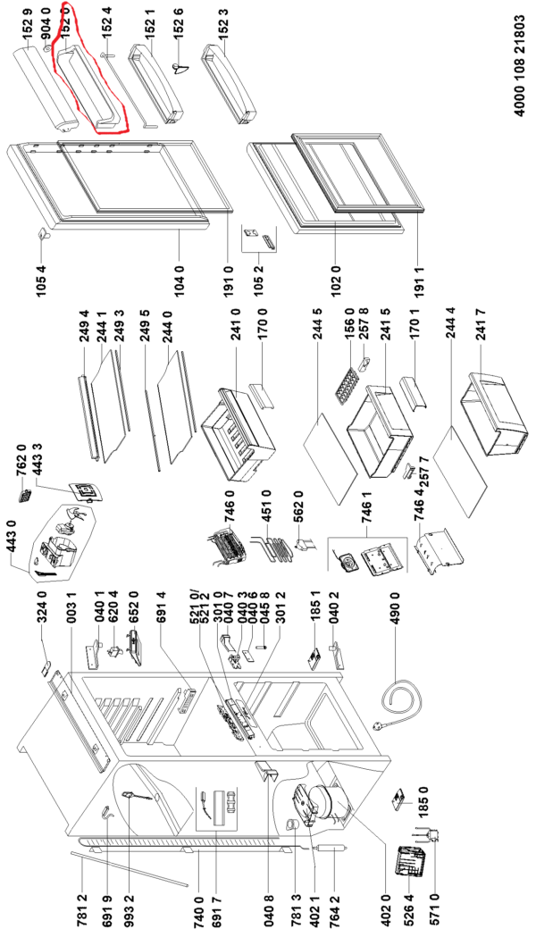 Šaldytuvo WHIRLPOOL/INDESIT viršutinė durų lentynėlė,orig. Buitinių šaldytuvų laikikliai, stalčiai, lentynos ir kitos plastmasinės detalės