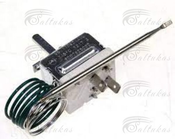 Elektrinės dujinės viryklės BOSCH/SIEMENS termoreguliatorius Ego, kapiliarinio vamzdžio ilgis: 1000 mm, perjungimo vertė: 345 ° C, jungtis: 6,3 mm AMP, jutiklio storis: 4 mm, temperatūra: 345 ° C