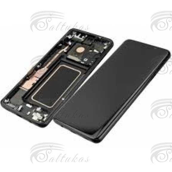 Telefono SM-G960F GALAXY S9 Jutiklinis ekranas juodas Telefonų, video kamerų akumuliatoriai dėkliukai apsaugiai stiklai ir kt dalys