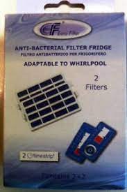 Šaldytuvo WHIRLPOOL  INDESIT , WF009 antibakterinis,anglinis filtras, 7,7 cm, 4,5 cm, 1,2 cm, 2 vnt Šaldytuvų vandens filtrai,sklendės,ledukų talpos, žarnos ir kitos dalys