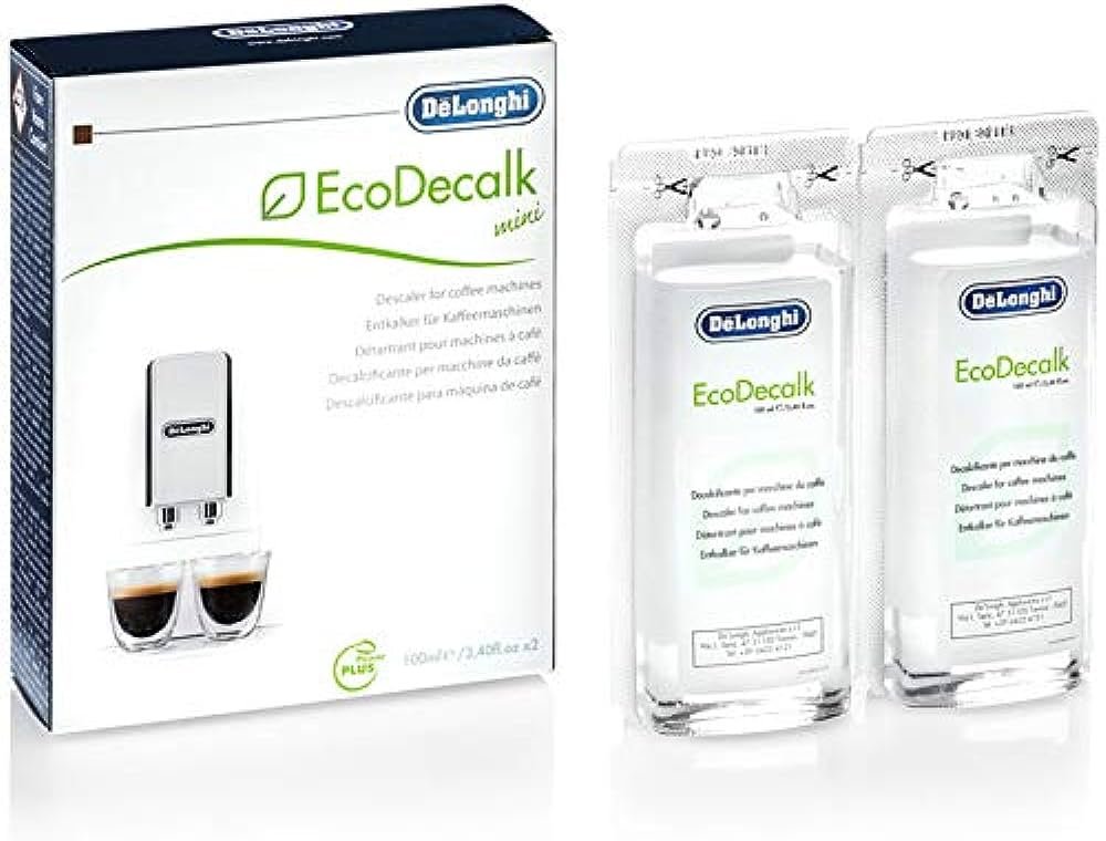 DELONGHI Ecodecalk Mini 2x100ml natūralus (antikalkinis) valymo skystis kavos aparatams Kavos aparatų priežiūros priemonės,tepalai ir kitos dalys