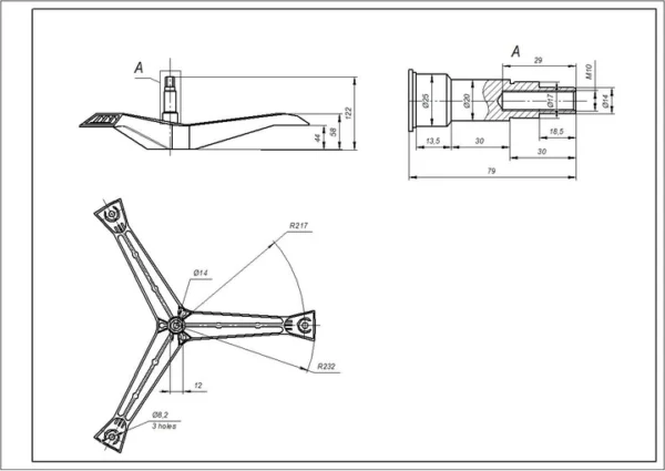 Kryžmė SAMSUNG, 6203 (17mm), 6204 (20mm) guoliai, ašis 8cm, 25×50,55×10/12 riebokšlis.Užsakomi atskirai Skalbimo mašinų kryžmės