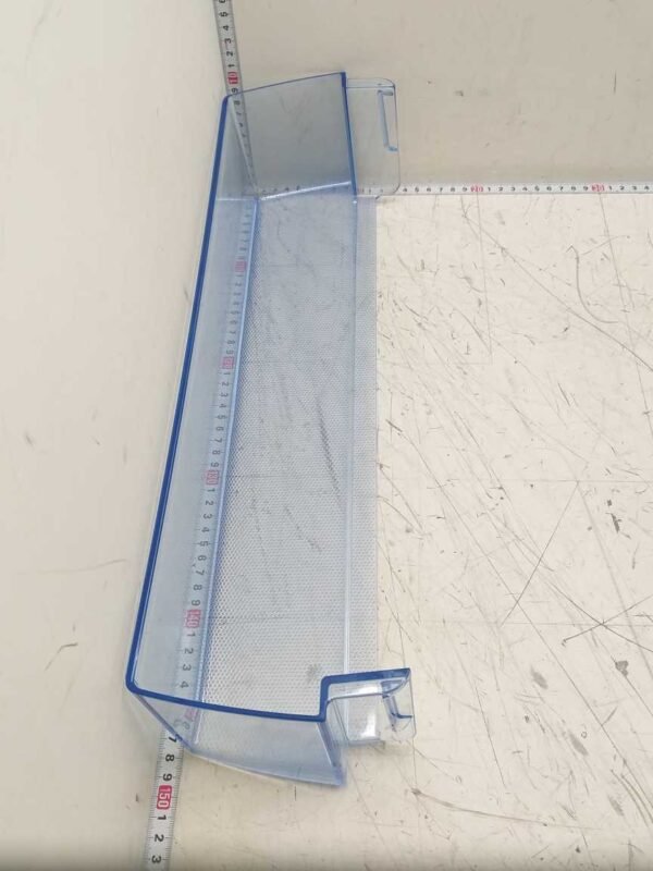 Šaldytuvo SAMSUNG apatinė durų lentynėlė,orig.Plotis: 49,3cm;aukštis: 10,5 cm;gylis: 13 cm; Buitinių šaldytuvų laikikliai, stalčiai, lentynos ir kitos plastmasinės detalės