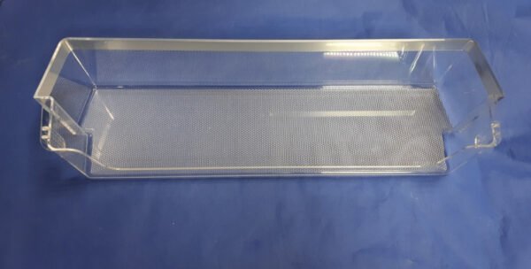 Šaldytuvo SAMSUNG apatinė durų lentynėlė, 490x100x130mm, orig. Buitinių šaldytuvų laikikliai, stalčiai, lentynos ir kitos plastmasinės detalės