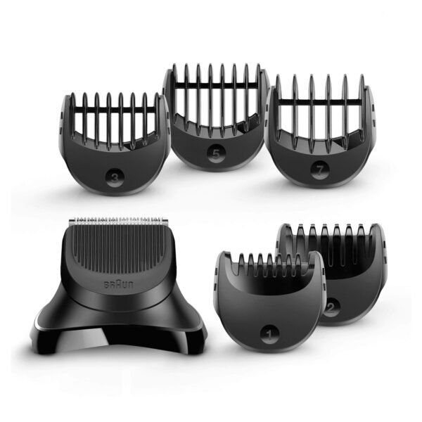 Barzdaskutės BRAUN galvučių komplektas.BT32 BEAR TRIMMING HEAD + 5 COMBS FOR SERIES 3 Įrankiai, cheminės priežiūros medžiagos Barzdaskučių dalys ir kita įranga
