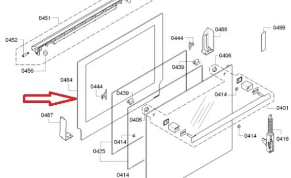 Orkaitės BOSCH/SIEMENS vidinis durų stiklas 535 x 440mm,orig. Orkaičių durų stiklai ,kaitlenčių stiklokeramikiniai paviršiai
