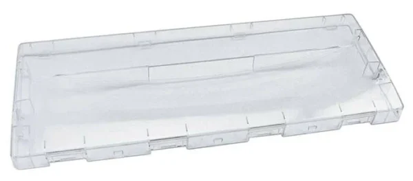 Šaldytuvo WHIRLPOOL/INDESIT priekinė šaldiklio stalčiaus panelė,414X162X25 mm,1vnt Buitinių šaldytuvų laikikliai, stalčiai, lentynos ir kitos plastmasinės detalės