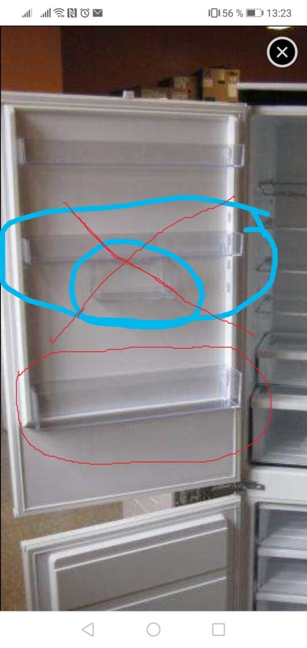 Šaldytuvo ELECTROLUX / AEG apatinė durų lentynėlė,7902, 569.3x100mm,orig. Buitinių šaldytuvų laikikliai, stalčiai, lentynos ir kitos plastmasinės detalės