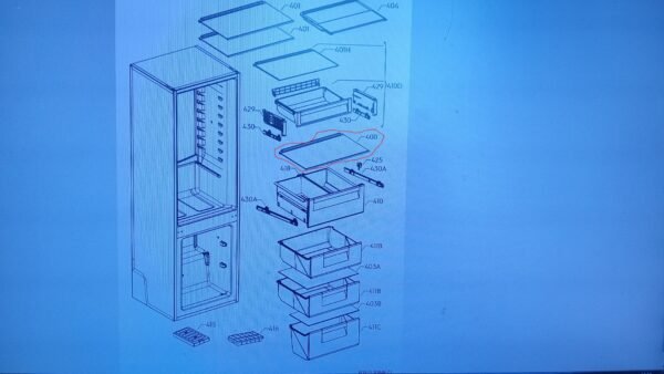 Šaldytuvo ELECTROLUX / AEG  lentynėlė,orig. GLASREGAL,KOMPLETT,NEUTRAL,458 Buitinių šaldytuvų laikikliai, stalčiai, lentynos ir kitos plastmasinės detalės
