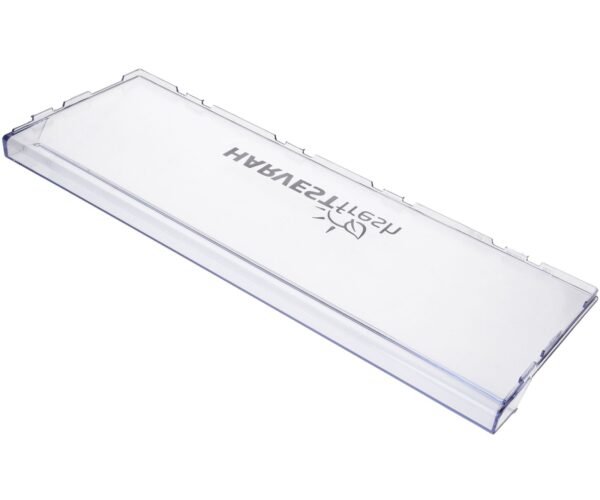 Šaldytuvo BEKO/GRUNDIG/ARCELIK , CRISP FRONT BI PRINT HARVFRESH 54 T605 stalčiaus priekinė panelė,43.4cm x 15.3cm,orig. Buitinių šaldytuvų laikikliai, stalčiai, lentynos ir kitos plastmasinės detalės