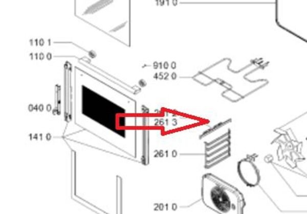 Orkaitės IKEA,WHIRLPOOL/INDESIT durų bėgelis dešinės pusės Viryklių kepimo skardos, grotelės, bėgeliai, el. plokštės ir kitos dalys