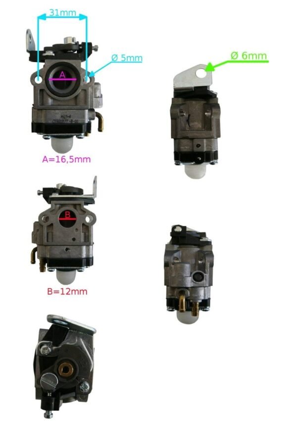 Trimerio AL-KO karbiuratorius 411747, BC4535II, BC4300 AL-KO, BOSCH ROTAK, GARDENA Žoliapjovių, trimerių, pjūklų, vandens siurblių ir hidroforų atsarginės dalys