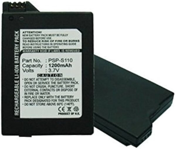 3,7V-1200MAH LI-ION RECHARGEABLE BATTERY FOR SONY PSP-S110 Kompiuterių, planšečių, žaidimo konsolių, echolotų (iPad, Tab) dalys Wi-Fi adapteriai