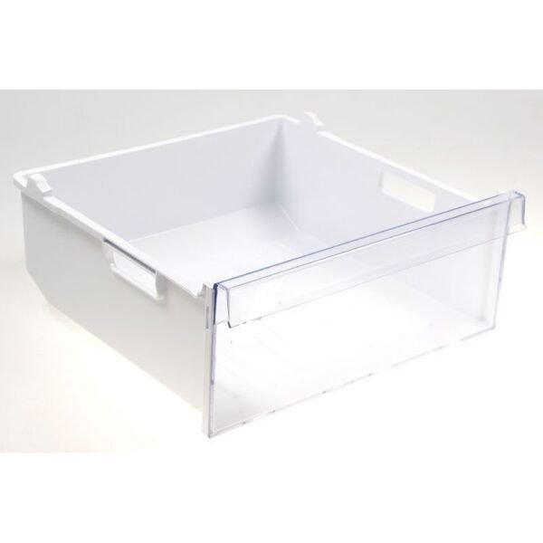 Šaldytuvo viršutinis šaldiklio stalčius komplekte, 404X404X170 mm,orig. Buitinių šaldytuvų laikikliai, stalčiai, lentynos ir kitos plastmasinės detalės