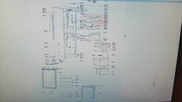 Šaldytuvo WHIRLPOOL/INDESIT lentyna ,1vnt,orig. - Image 2