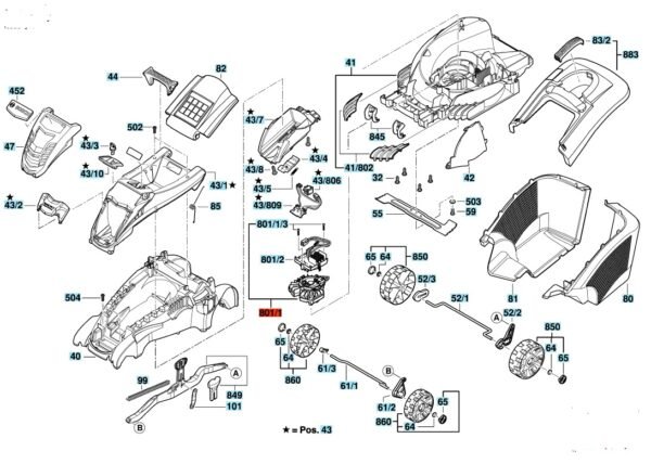 Žolepjovės BOSCH variklis. GLEICHSTROMMOTOR AL-KO, BOSCH ROTAK, GARDENA Žoliapjovių, trimerių, pjūklų, vandens siurblių ir hidroforų atsarginės dalys