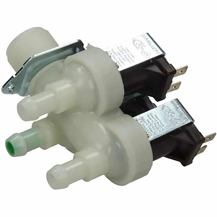 Vožtuvas trigubas MIELE, ARDO, 90° kampu,be viršutinės plokštelės.12mm, speciali jungtis,alternatyva. INLET VALVE3/4 INCH 359 3X12L 220/240V Skalbimo mašinų vožtuvai