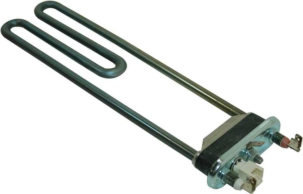 Skalbimo mašinos kaitinimo elementas CANDY, HOOVER,  2200W, ilgis iki skardelės L=265mm, su skyle davikliui Skalbimo mašinų kaitinimo elementai