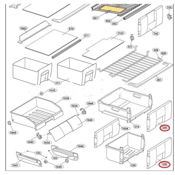 Šaldytuvo BEKO šaldiklio stalčiaus priekinis skydelis 387x180x30mm,orig. FREEZER DRAWER FRONT TRANSPARENT 180 X 385MM - Image 7