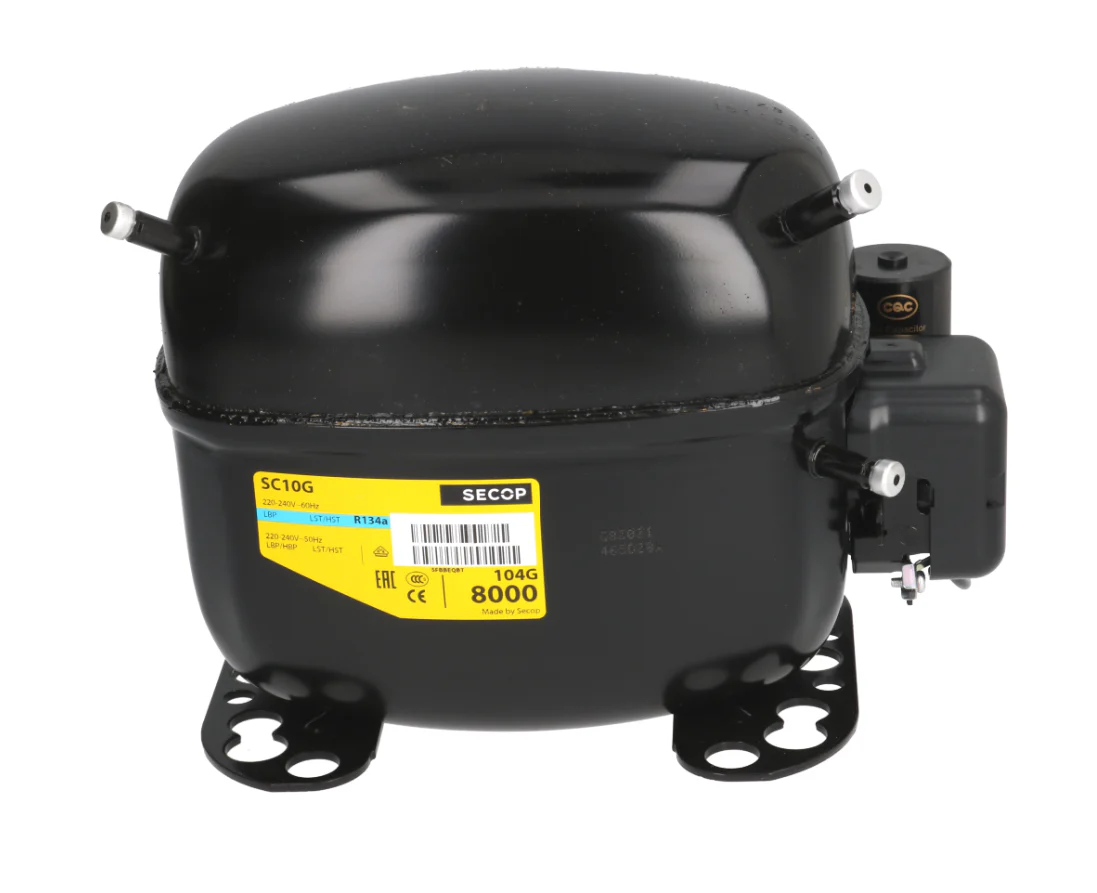 Danfoss kompresorius SC10G, LBP/HBP – R134a, 220-240V/1/50/60Hz, (prie -25 °C 115 W, prie +5 °C 760 W) Pramoninių šaldytuvų virtuvinės kondicionierių įrangos ir kitų įrenginių dalys