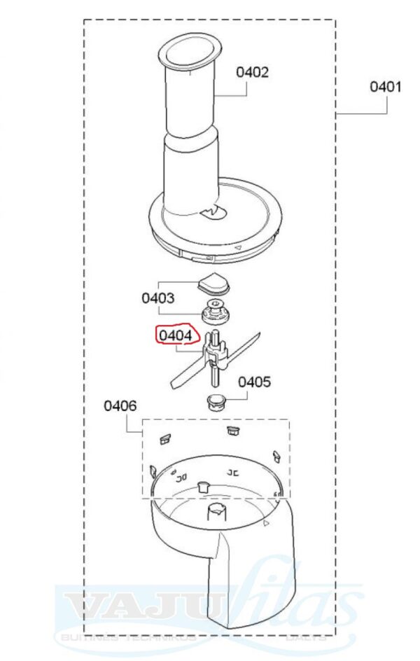Velenas su mentėmis virtuviniam kombainui BOSCH, SIEMENS, sparnelių plotis 165mm, ašies ilgis 90mm,alternatyva. - Image 3