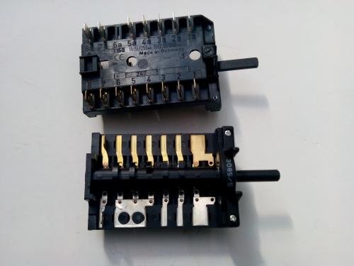 Bompani orkaitės jungiklis 3085/5,orig.7+1 padėtys Elektrinių viryklių perjungėjai,jungikliai taimeriai