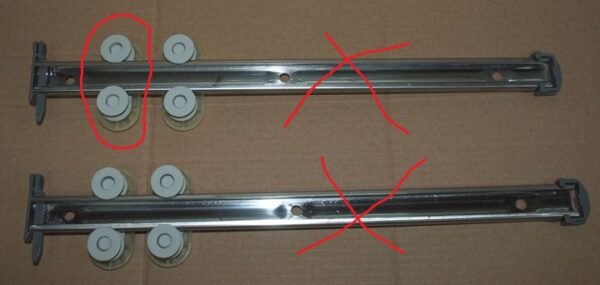 Indaplovės ratukai ELECTROLUX / AEG viršutinio krepšio bėgelio,orig.1vnt - Image 4