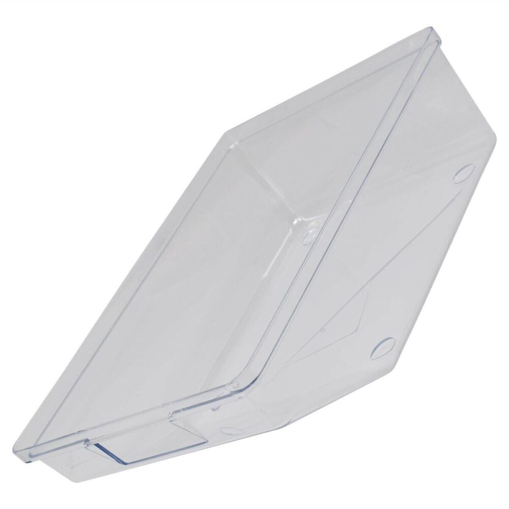 Šaldytuvo WHIRLPOOL/INDESIT daržovių stalčiukas didysis kairės pusės 330x225x100mm,orig. Buitinių šaldytuvų laikikliai, stalčiai, lentynos ir kitos plastmasinės detalės