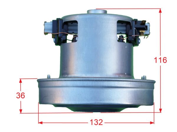 Dulkių siurblio variklis universalus 1800W, 230V, H=115mm, h=37mm, Ø130mm - Image 3