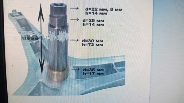 Skalbimo mašinos SAMSUNG būgno kryžmė, 6205, 6206 guoliai, ašis 117mm, 35x65,55x10/12 riebokšlis (įsigijami atskirai), 1200 rpm,orig. - Image 4
