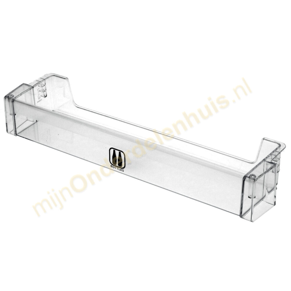 Šaldytuvo WHIRLPOOL / INDESIT apatinė durų lentyna, 445x105x70mm,orig. Buitinių šaldytuvų laikikliai, stalčiai, lentynos ir kitos plastmasinės detalės