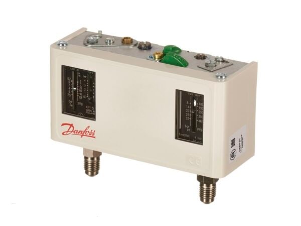 Slėgio relė kombinuota DANFOSS KP15, 060-115466, 1/4colio su signalinių lempučių pajungimu