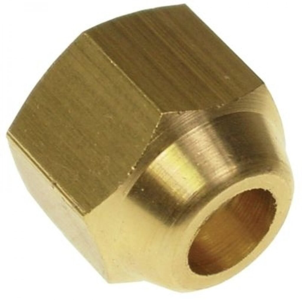 Pramoninio šaldytuvo veržlė 1/4″ – 1/4″ (6mm) Šaldytuvų movos, adapteriai, veržlės ir sujungimai