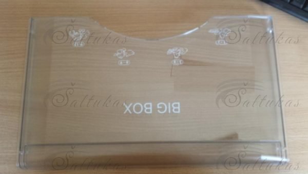 Šaldytuvo šaldiklio stalčiaus priekinis skydelis, ATLANT, MKAY.741421.010-1-2, 410x240mm,orig.