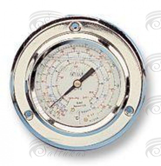 Manometras žemo slėgio (R22, R404A, R134a, R407C), 60mm, 1/4 SAE, diapazonas:  -0,1-1,8Mpa Įrankiai, cheminės priežiūros medžiagos Barzdaskučių dalys ir kita įranga