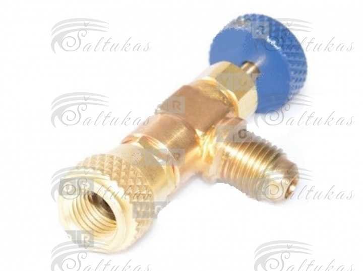 Servisinis vožtuvas (kranelis) MESTERCOOL, jungtys 1/4″ M x 1/4″ F Šaldytuvų šaldiklių automobilinės buitinės pramoninės šaldymo įrangos dalys