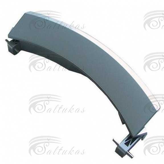 Durų rankenėlė BOSCH, SIEMENS, LOGIXX8, IQ500, IQ700, VARIO PERFECT modeliams, pilka, matinė, alternatyva ,230X90X42MM. Skalbimo mašinų durų rankenėlės, spynų kabliukai