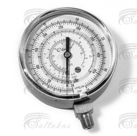Manometras žemo slėgio 60mm, R134a, 407, 410, 1/8″ NPT Įrankiai, cheminės priežiūros medžiagos Barzdaskučių dalys ir kita įranga