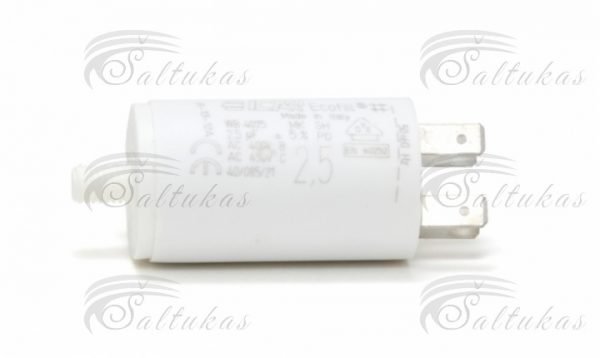 Kondensatorius 2,5µF (mikrofaradai), 4 kontaktai + varžtas